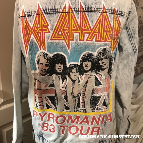🆕 Def Leppard Denim Jean Jacket Oversized - Picture 2 of 8